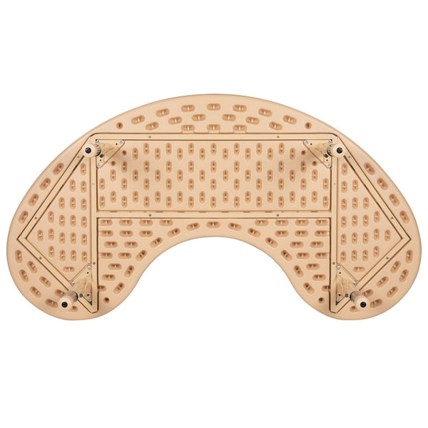 English Elm Wren Height Adjustable Half-Moon Activity Table for Kids - Ideal for Classrooms and Playrooms Natural 35"W x 65"L Half-Moon YU-YCX-004-2-MOON-TBL-NAT-GG