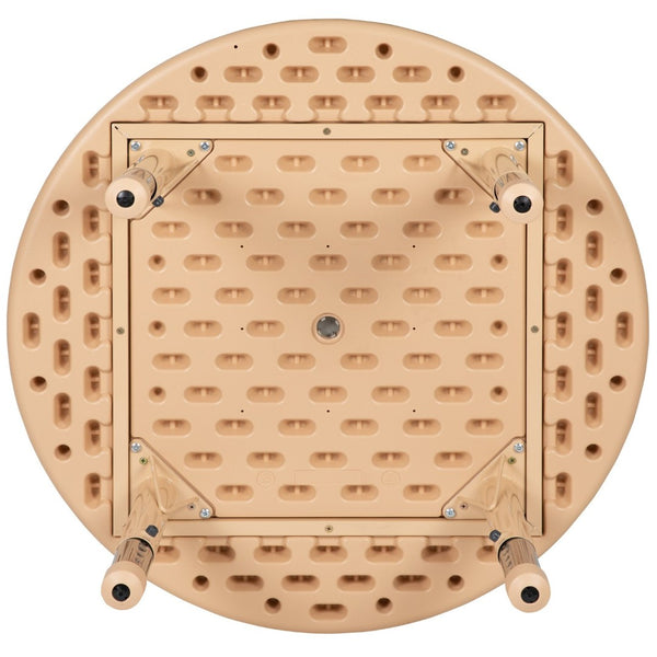 English Elm Wren Height Adjustable Activity Table for Kids - Durable, Safe, and Perfect for Learning Spaces Natural 33" Round YU-YCX-007-2-ROUND-TBL-NAT-GG