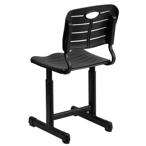 English Elm Nila Adjustable Height Black Student Chair - Ergonomic, Durable Design for Classrooms & Learning Spaces YU-YCX-09010-GG
