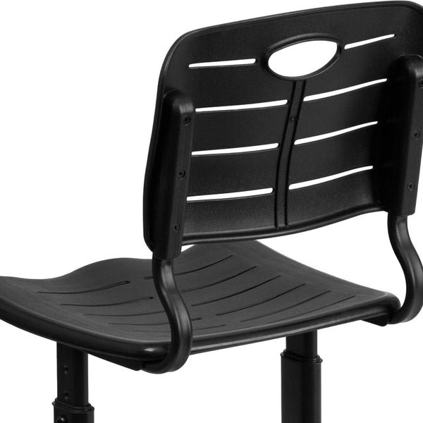 English Elm Nila Adjustable Height Black Student Chair - Ergonomic, Durable Design for Classrooms & Learning Spaces YU-YCX-09010-GG
