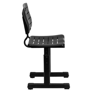 English Elm Nila Adjustable Height Black Student Chair - Ergonomic, Durable Design for Classrooms & Learning Spaces YU-YCX-09010-GG