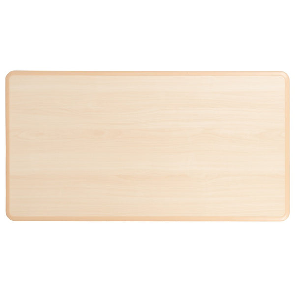 English Elm Emmy Adjustable Kids Activity Table Set – Versatile 5-Piece Workspace for Classrooms & Daycares Natural 23.625"W x 47.25"L YU-YCY-060-0034-RECT-TBL-NAT-GG