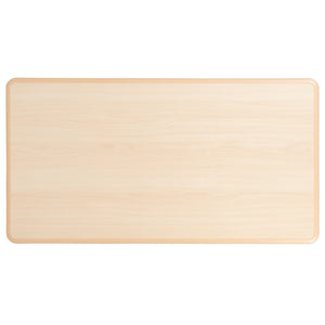 English Elm Emmy Adjustable Kids Activity Table Set for Classrooms – Perfect for Learning, Crafts, and Play! Natural 23.625"W x 47.25"L YU-YCY-060-0036-RECT-TBL-NAT-GG