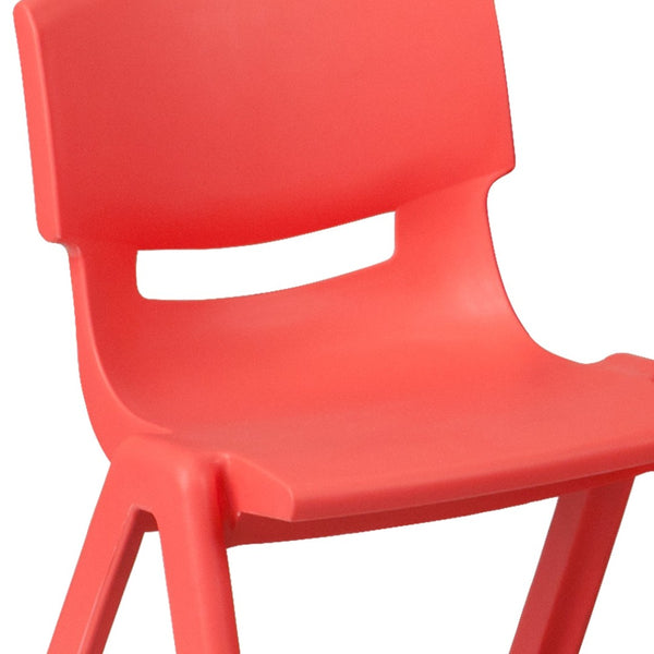 English Elm Emmy Adjustable Kids Activity Table Set for Classrooms – Perfect for Learning, Crafts, and Play! Red 23.625"W x 47.25"L YU-YCY-060-0036-RECT-TBL-RED-GG