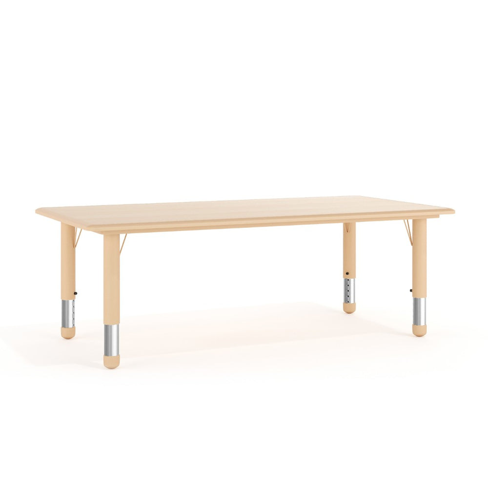 English Elm Wren Adjustable Height Kids Activity Table - Durable, Safe, Easy-Clean Design for Classrooms & Playrooms Natural 23.625"W x 47.25"L YU-YCY-060-RECT-TBL-NAT-GG