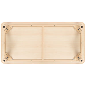 English Elm Wren Adjustable Height Kids Activity Table - Durable, Safe, Easy-Clean Design for Classrooms & Playrooms Natural 23.625"W x 47.25"L YU-YCY-060-RECT-TBL-NAT-GG