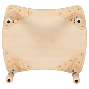 English Elm Wren Rectangular Height Adjustable Activity Table for Kids – Durable, Safe for Classrooms & Playrooms Natural 21.875"W x 26.625"L YU-YCY-098-RECT-TBL-NAT-GG