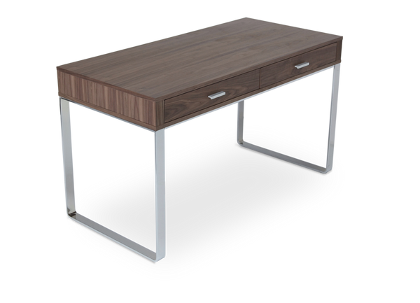 Soho Concept York Desk - Stylish Walnut, Wenge Oak & Lacquer Finishes With Durable Chrome & Black Steel Base Walnut  Soho-concept-dining-chair-13994