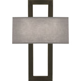 Robert Abbey Doughnut Wall Sconce Deep Patina Bronze Finish Smoke Gray Shade