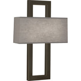 Robert Abbey Doughnut Wall Sconce Deep Patina Bronze Finish Smoke Gray Shade