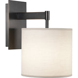 Robert Abbey Echo Wall Sconce Deep Patina Bronze Fondine Fabric Shade