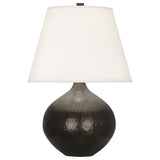 Robert Abbey Dal Accent Lamp Deep Patina Bronze Finish Oyster Linen Shade