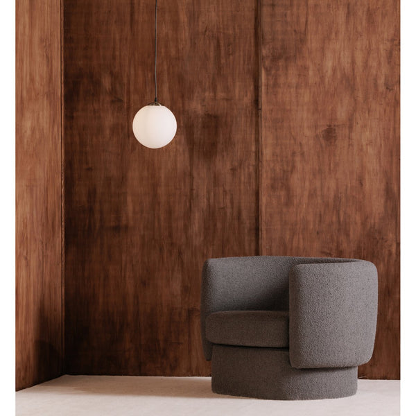 Moe's Home Sol Pendant Light - Antique Brass & Frosted Glass, Retro Chic Design For Modern Home Elegance Yellow Iron Lamp And Canopy,Frosted Glass Shade Za-1001-51