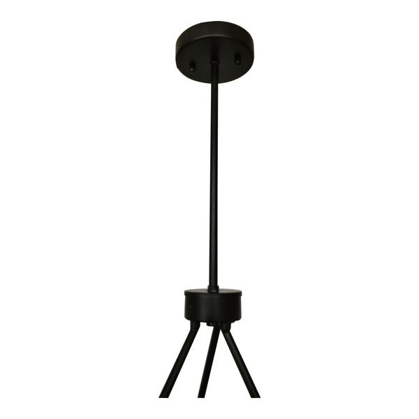 Moe's Home Oaha Pendant Light - Vintage-inspired Globe Bulbs In A Timeless Iron Frame For Enchanting Illumination Black Iron Lamp And Canopy,Glass Shades Za-1002-02