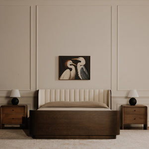 Moe's Home Tuve Table Lamp - Art Deco Elegance With Pleated Shade For Warm Ambiance In Any Room Black Polyresin Base,Fabric Shade Za-1003-02