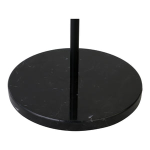 Moe's Home Fora Floor Lamp With Adjustable Arm And Art Deco Pleated Shade For Stylish Home Lighting Decor Black Marble Base,Fabric Shade Za-1006-02