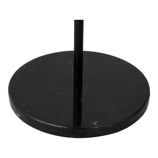 Moe's Home Fora Floor Lamp With Adjustable Arm And Art Deco Pleated Shade For Stylish Home Lighting Decor Black Marble Base,Fabric Shade Za-1006-02