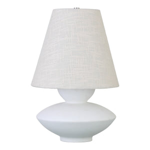 Moe's Home Dell Table Lamp - Elegant Abstract Base With Classic Fabric Shade For Timeless Home Décor Style White Polyresin Base,Fabric Shade Za-1007-18