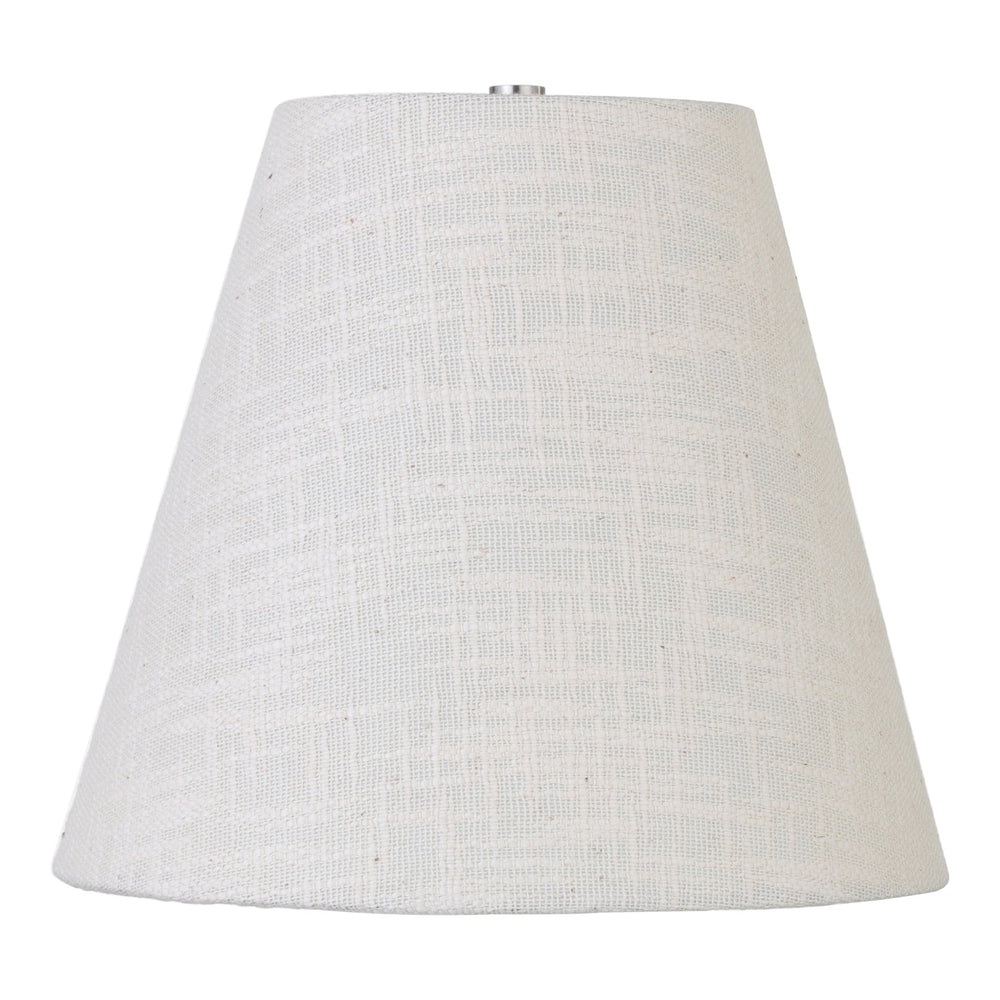 Moe's Home Dell Table Lamp - Elegant Abstract Base With Classic Fabric Shade For Timeless Home Décor Style White Polyresin Base,Fabric Shade Za-1007-18
