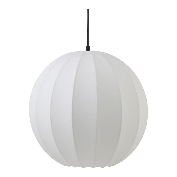 Moe's Home Illume Pendant Light - Ethereal Mid-century Charm With Enchanting Spherical Silk Shade Design White Fabric Shade Za-1009-18