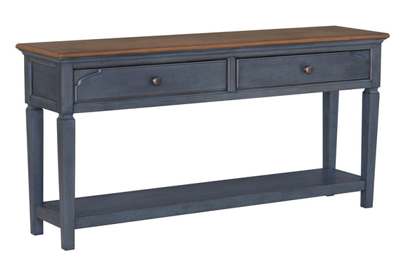 Legends Furniture Bridgevine Home Americana 60 Inch Sofa Table, No Assembly Required, Corduroy Blue Finish Blue Solids And Veneers Zamr-4300