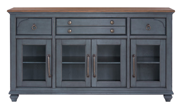 Legends Furniture Bridgevine Home Americana Server, No Assembly Required, Corduroy Blue Finish Blue  Zamr-8200