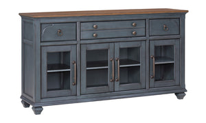Legends Furniture Bridgevine Home Americana Server, No Assembly Required, Corduroy Blue Finish Blue  Zamr-8200