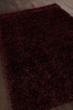 Chandra Rugs Hand-woven Luxurious Rug - Unique Handmade Design In 100% Polyester For Modern Home Décor Elegance Plum Polyester Zar14504-46