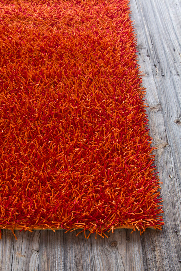 Chandra Rugs Hand-woven Contemporary Rug – Luxurious, Durable & Easy-to-maintain Textile Art For Stylish Spaces Red,Orange Polyester Zar14510-46