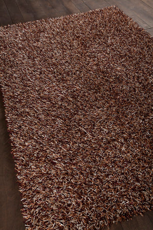 Chandra Rugs Hand-woven Contemporary Rug - Luxurious 100% Polyester Design For A Chic, Comfortable Home Upgrade! Brown,Plum,Ivory Polyester Zar14514-46