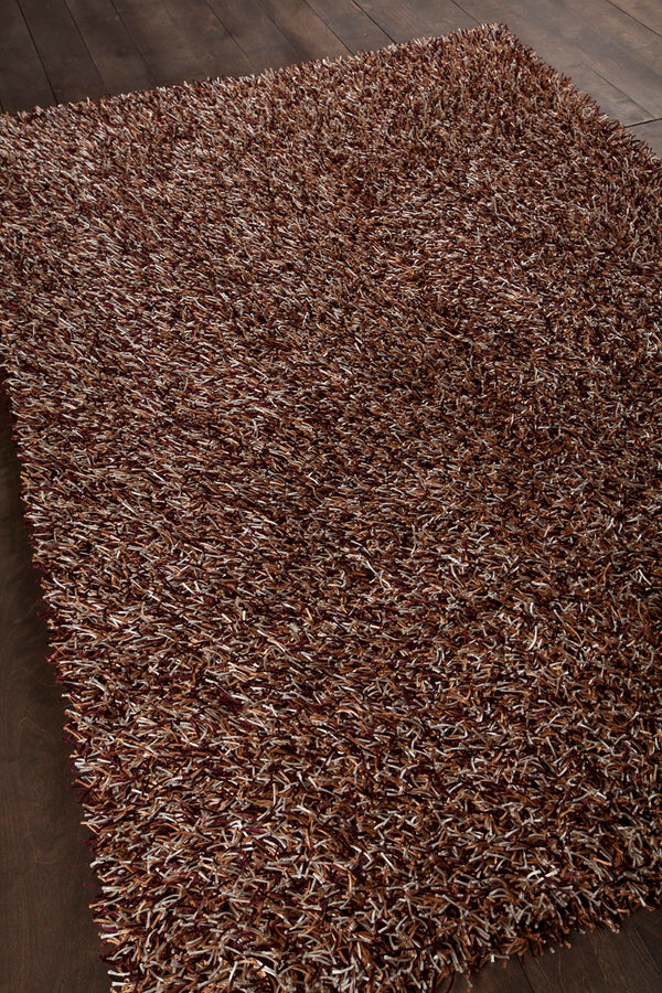 Chandra Rugs Hand-woven Contemporary Rug - Luxurious 100% Polyester Design For A Chic, Comfortable Home Upgrade! Brown,Plum,Ivory Polyester Zar14514-46