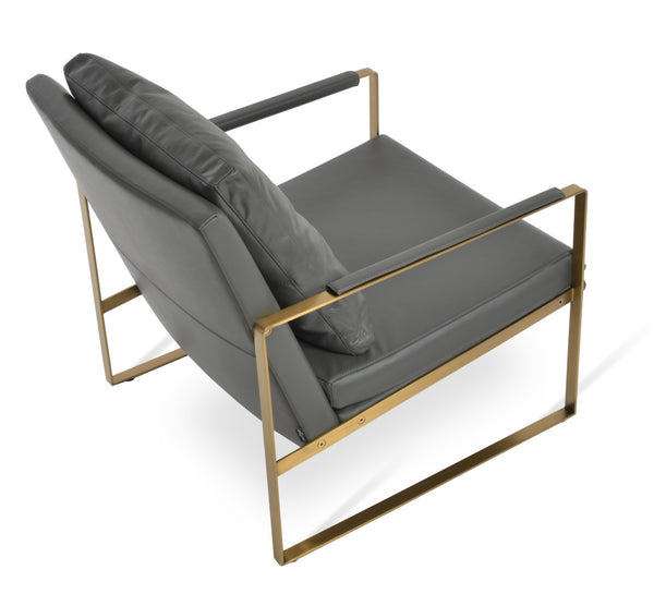 Soho Concept Zara Armchair Gold - Luxurious Boucle Fabric, Genuine Leather, 10-year Guarantee, Glamorous Design Brass,Gold,Grey  Soho-concept-dining-chair-13349