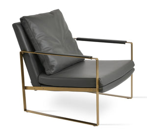 Soho Concept Zara Armchair Gold - Luxurious Boucle Fabric, Genuine Leather, 10-year Guarantee, Glamorous Design Brass,Gold,Grey  Soho-concept-dining-chair-12621