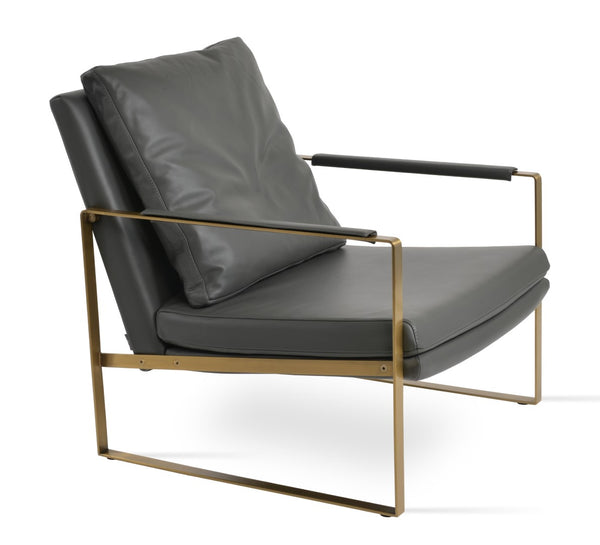 Soho Concept Zara Armchair Gold - Luxurious Boucle Fabric, Genuine Leather, 10-year Guarantee, Glamorous Design Brass,Gold,Grey  Soho-concept-dining-chair-12621