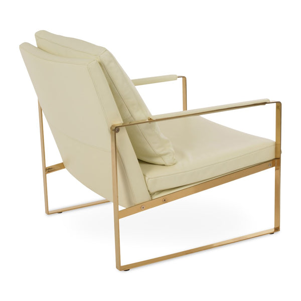 Soho Concept Zara Armchair Gold - Luxurious Boucle Fabric, Genuine Leather, 10-year Guarantee, Glamorous Design Gold,Cream  Soho-concept-dining-chair-12626