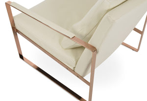 Soho Concept Zara Armchair Gold - Luxurious Boucle Fabric, Genuine Leather, 10-year Guarantee, Glamorous Design Gold,White  Soho-concept-dining-chair-13351