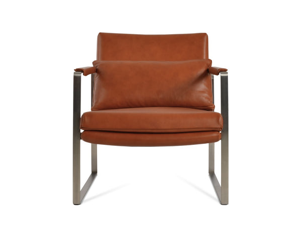 Soho Concept Zara Small Armchair - Premium Camira Yoredale Boucle & Leather, 10-year Guarantee, Stylish Comfort Amber  Soho-concept-dining-chair-12630