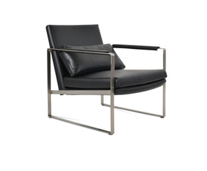 Soho Concept Zara Small Armchair - Stylish Brushed Stainless Steel Base, Luxurious Velvet & Camira Fabric Options Black  Soho-concept-dining-chair-13353