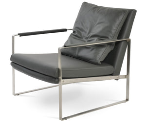 Soho Concept Zara Small Armchair - Premium Camira Yoredale Boucle Fabric, 10-year Guarantee, Stylish Grey Design Grey  Soho-concept-dining-chair-12633