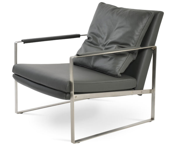 Soho Concept Zara Small Armchair - Premium Camira Yoredale Boucle Fabric, 10-year Guarantee, Stylish Grey Design Grey  Soho-concept-dining-chair-12633