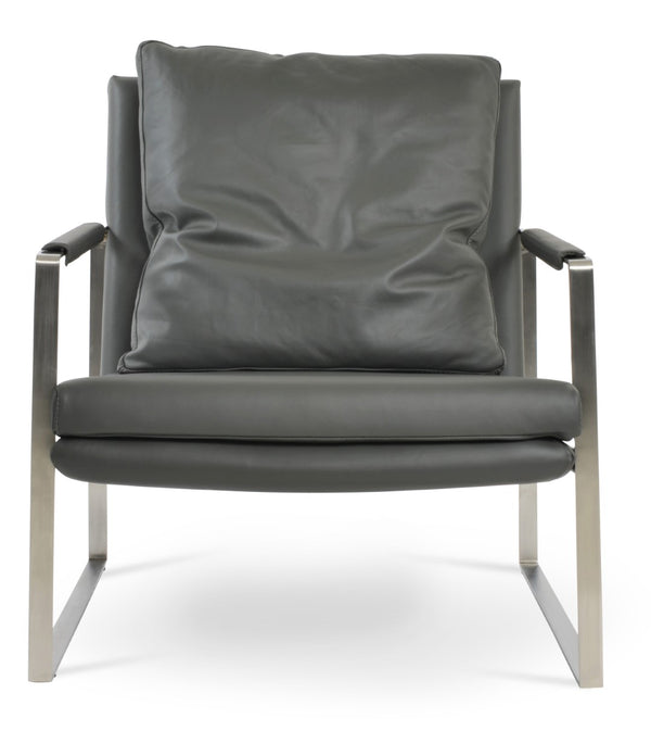 Soho Concept Zara Small Armchair - Premium Camira Yoredale Boucle Fabric, 10-year Guarantee, Stylish Grey Design Grey  Soho-concept-dining-chair-13355