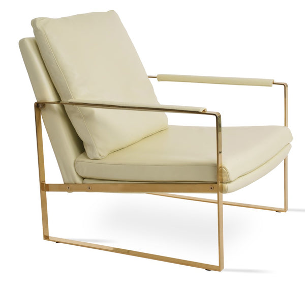 Soho Concept Zara Armchair Gold - Luxurious Boucle Fabric, Genuine Leather, 10-year Guarantee, Glamorous Design Gold,Cream  Soho-concept-dining-chair-12618