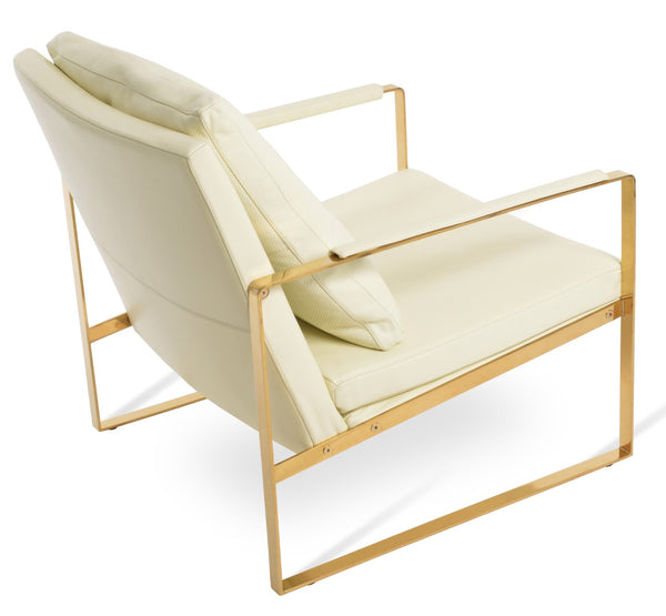 Soho Concept Zara Armchair Gold - Luxurious Boucle Fabric, Genuine Leather, 10-year Guarantee, Glamorous Design Gold,Cream  Soho-concept-dining-chair-13347