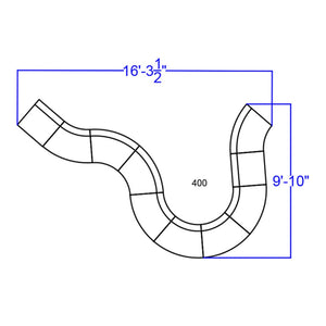 English Elm HERCULES Alon Series Modular Reception Set with Plush Comfort and Stylish LeatherSoft Upholstery Black ZB-803-400-SET-BK-GG