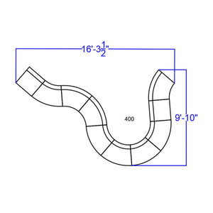 English Elm HERCULES Alon Series Modular Reception Set with Plush Comfort and Stylish LeatherSoft Upholstery Melrose White ZB-803-400-SET-WH-GG
