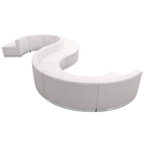 English Elm HERCULES Alon Series 9-Piece Reception Seating Set for Modern Lobbies and Waiting Areas Melrose White ZB-803-420-SET-WH-GG