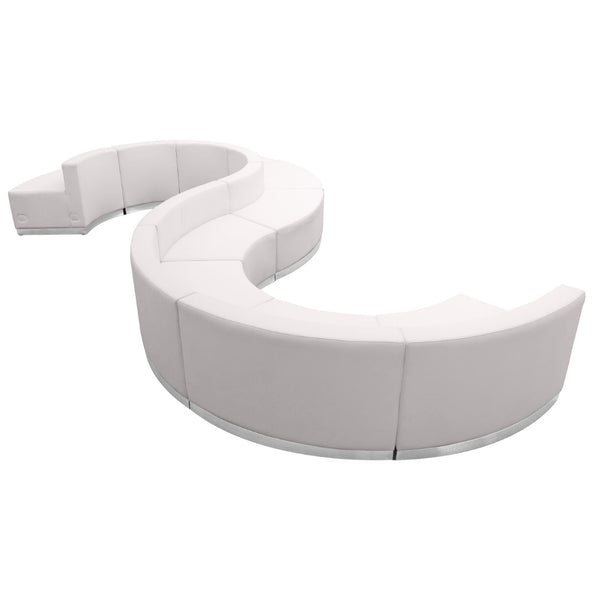English Elm HERCULES Alon Series 9-Piece Reception Seating Set for Modern Lobbies and Waiting Areas Melrose White ZB-803-420-SET-WH-GG