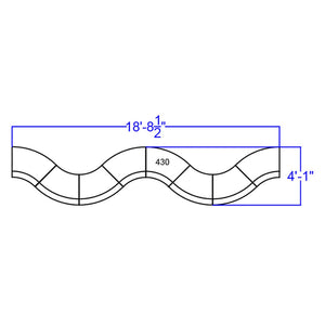 English Elm HERCULES Alon Series LeatherSoft Reception Set - 8-Piece Modular Configuration for Modern Spaces Melrose White ZB-803-430-SET-WH-GG
