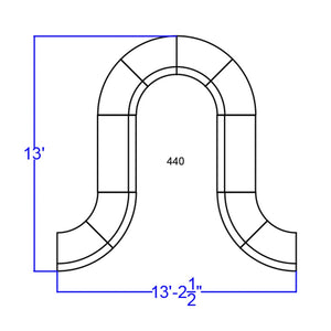 English Elm HERCULES Alon Series LeatherSoft Reception Set – 10-Piece Modular Lounge Configuration for Offices Black ZB-803-440-SET-BK-GG