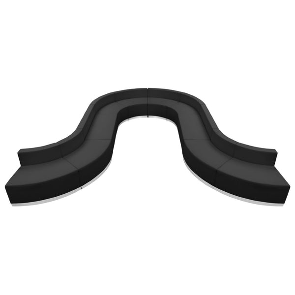 English Elm HERCULES Alon Series Reception Seating Configuration, 10-Piece Set for Professional Comfort & Style Black ZB-803-450-SET-BK-GG